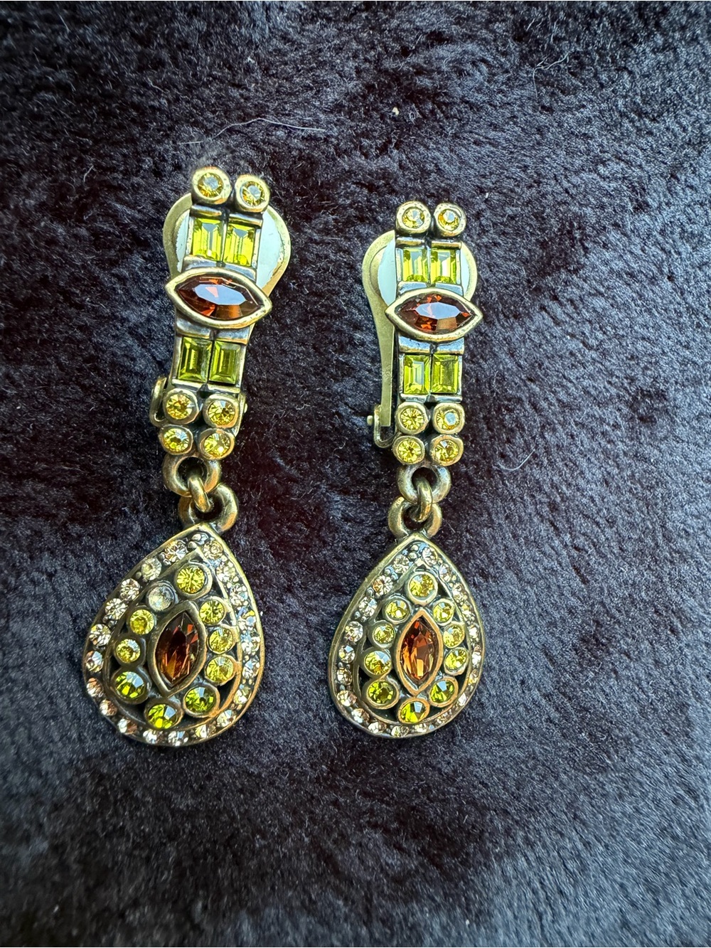 Heidi Daus Vintage “Artful Elegance" Crystal Drop earrings.